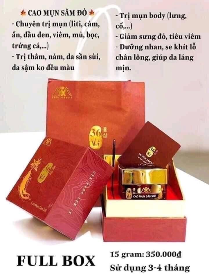 Cao Mụn Sâm Đỏ 5g Chính Hãng