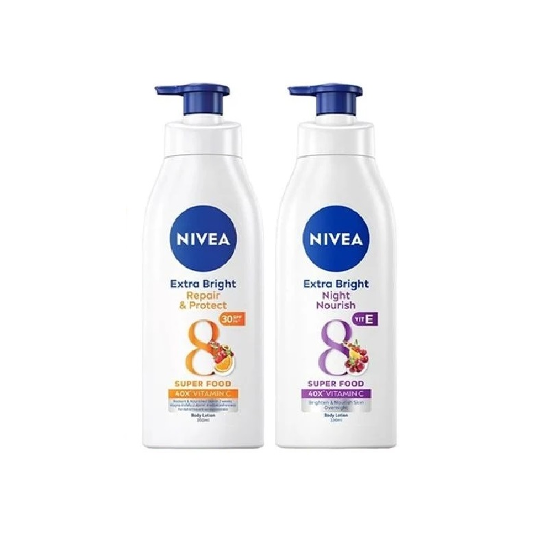 Sữa dưỡng thể trắng da ngày và đêm Nivea extra white 400ml