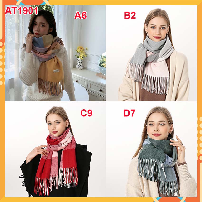 [HCM]Khăn choàng cổ nữ PASHMINA- Khăn choàng nữ cao cấp AT1901