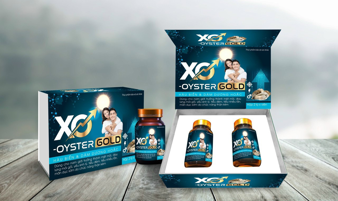 Hộp 2 lọ - Viên Uống Tăng Cường Sinh Lý Nam XO OySter Gold Giúp Bổ Thận