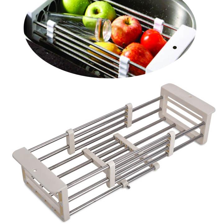 Kệ inox gác bồn rửa chén co giãn ( inox 100%) cao cấp