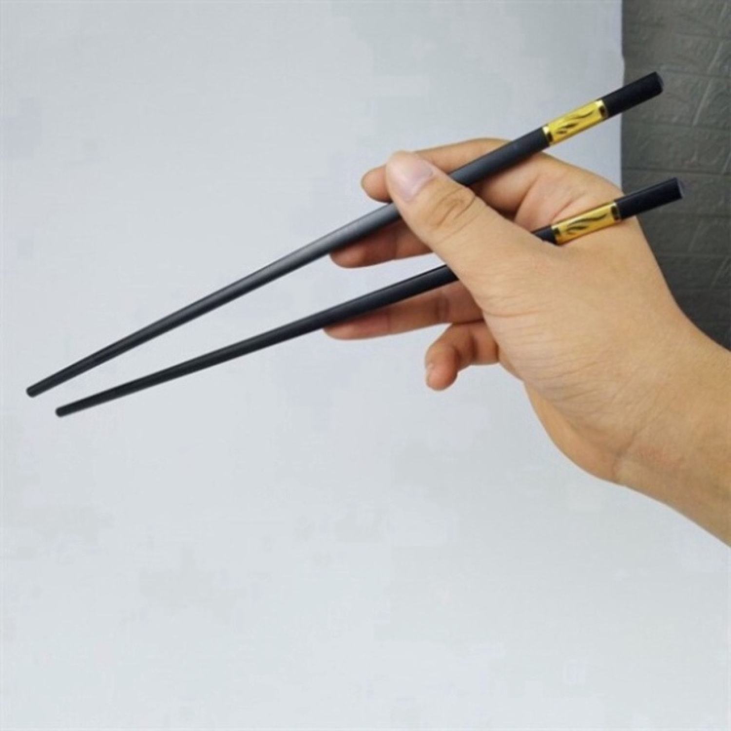 Bộ 10 đôi Đũa ăn cao cấp hàn quốc khảm vàng