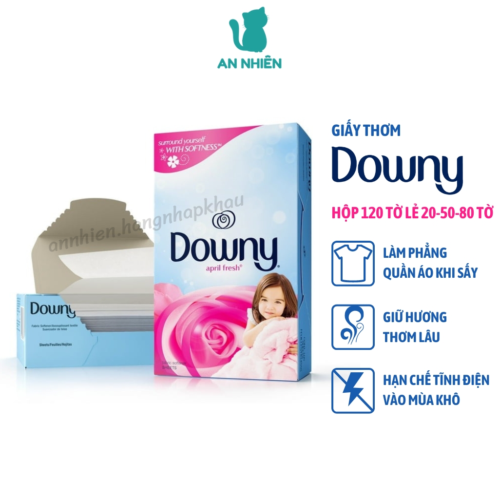 Downy fabric softener dryer sheets, April Fresh scent, 120 Count
