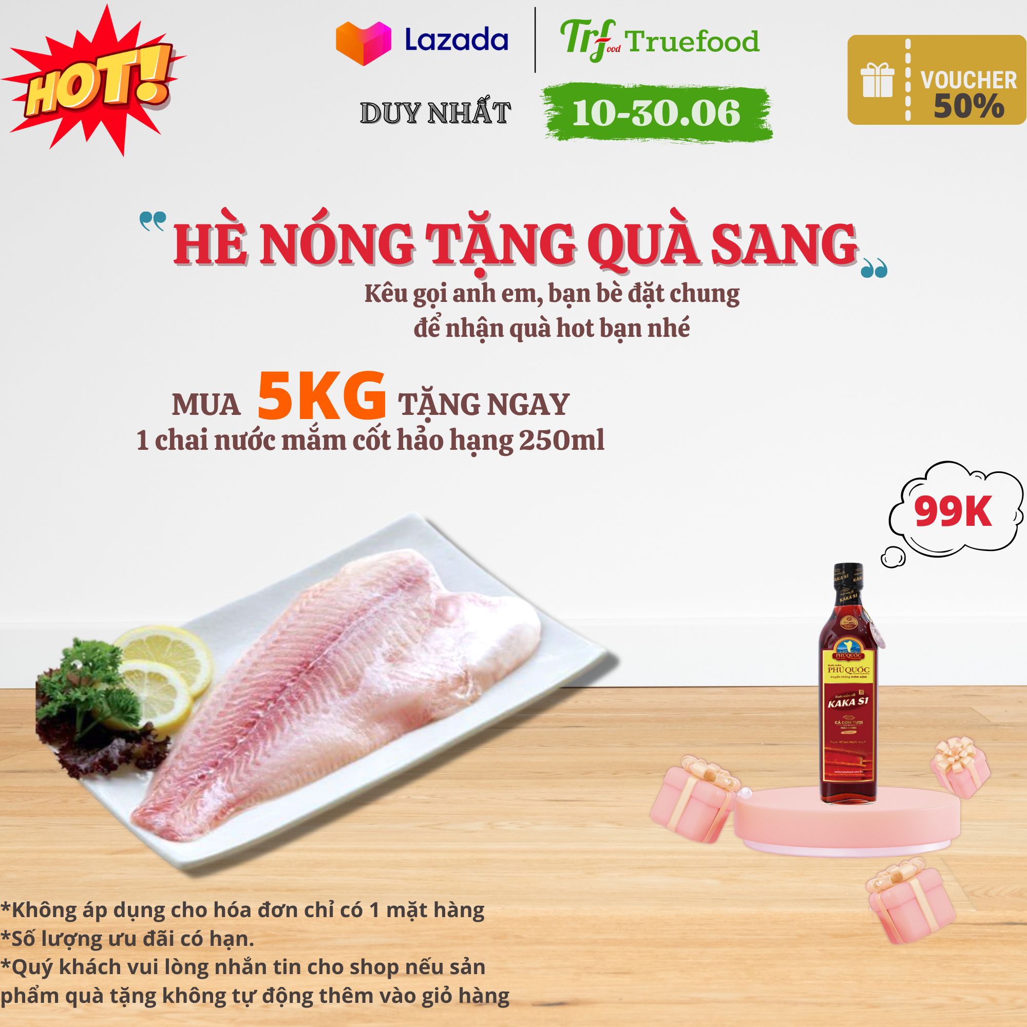 Cá ba sa phi lê Truefood thơm ngon túi 500g [HN ship hỏa tốc]