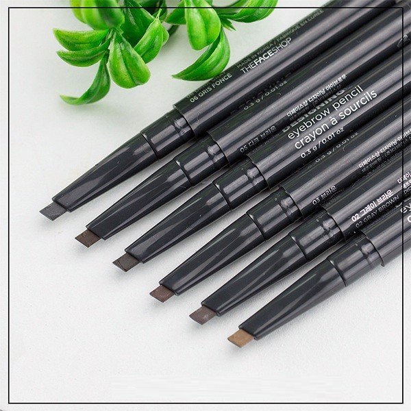 Chì kẻ mày the face shop - chì kẻ mày 2 đầu the face shop designing eyebrow pencil