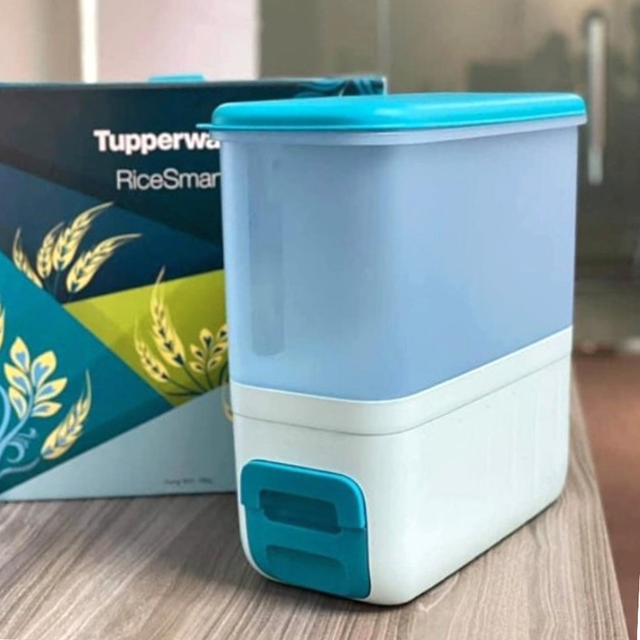 Thùng Gạo Tupperware Rice Smart Aqua 10kg (chính hãng)