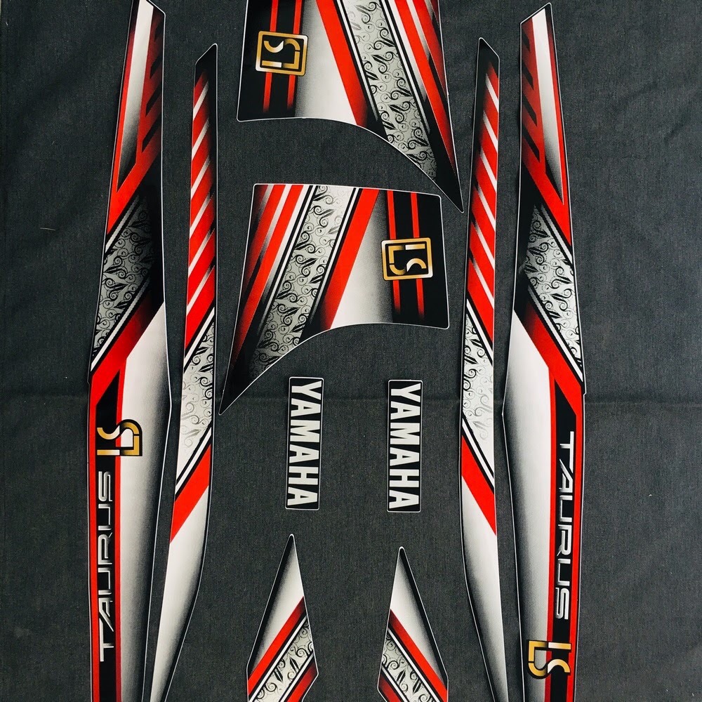 [Siêu Sale] Bộ Tem 3 Lớp dành cho Yamaha Taurus LS (màu Đỏ Đen Trắng) - Yamaha Taurus LS