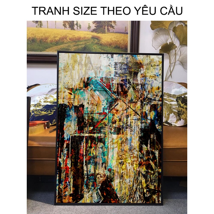 Tranh kích thước theo yêu cầu - tranh canvas treo tường decor quán cafe, căn hộ chung cư hiện đại