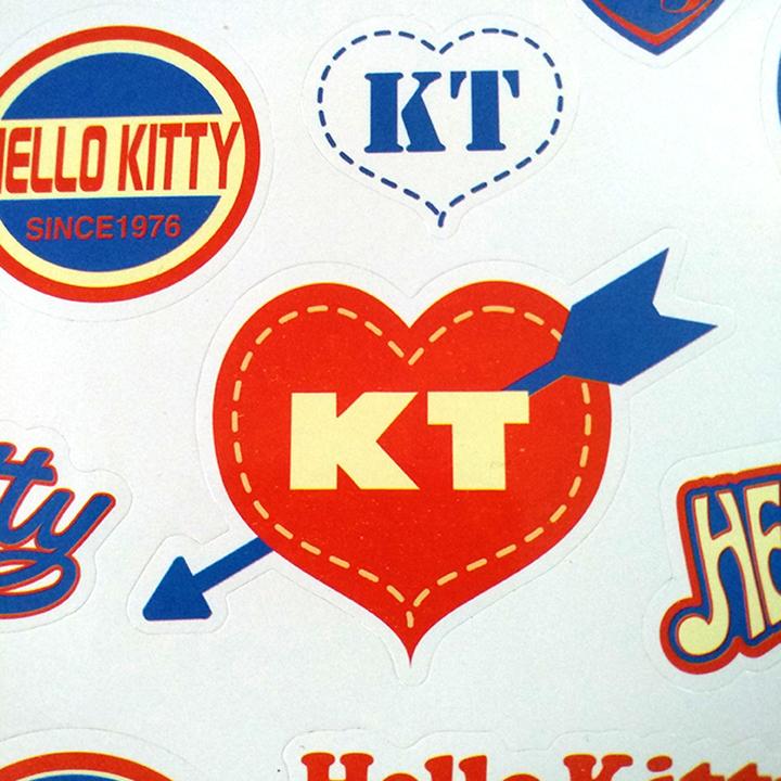 Tấm sticker dán chủ đề HELLO KITTY ( kích thước 18.5cm x 27cm )
