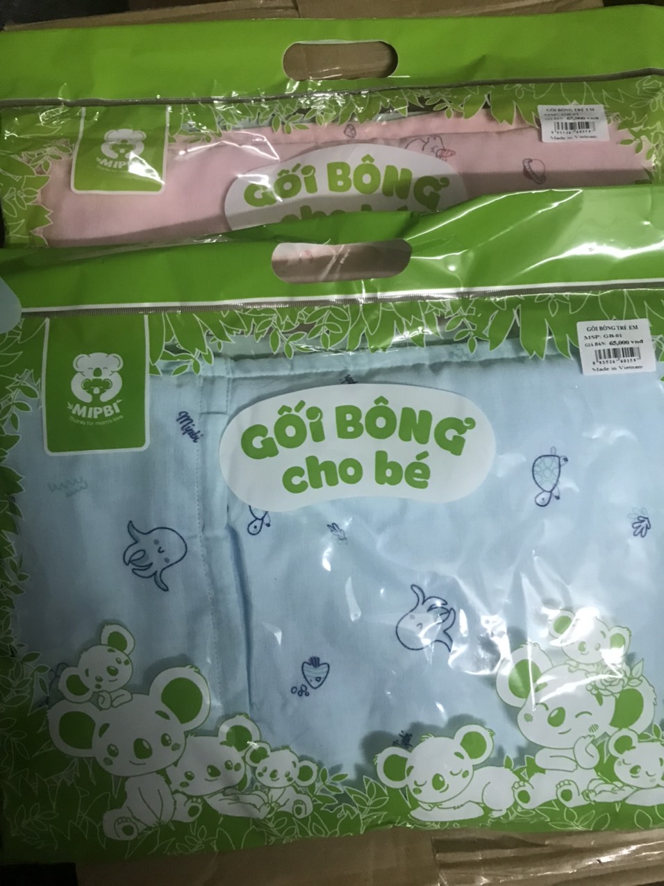 Gối bông trẻ em từ 0-3 tuổi