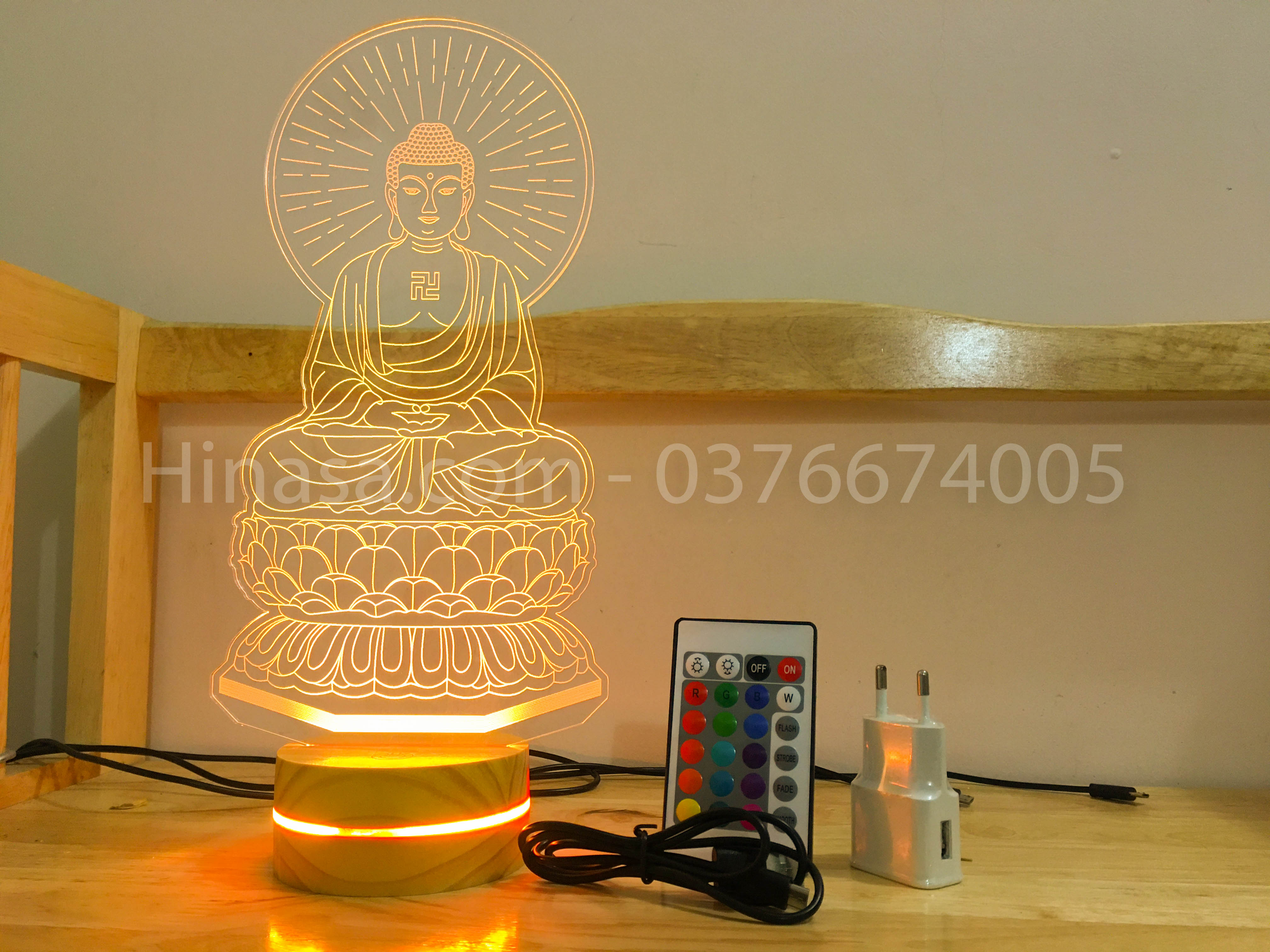 Phật A Di Đà Cao 16 màu cao 30cm