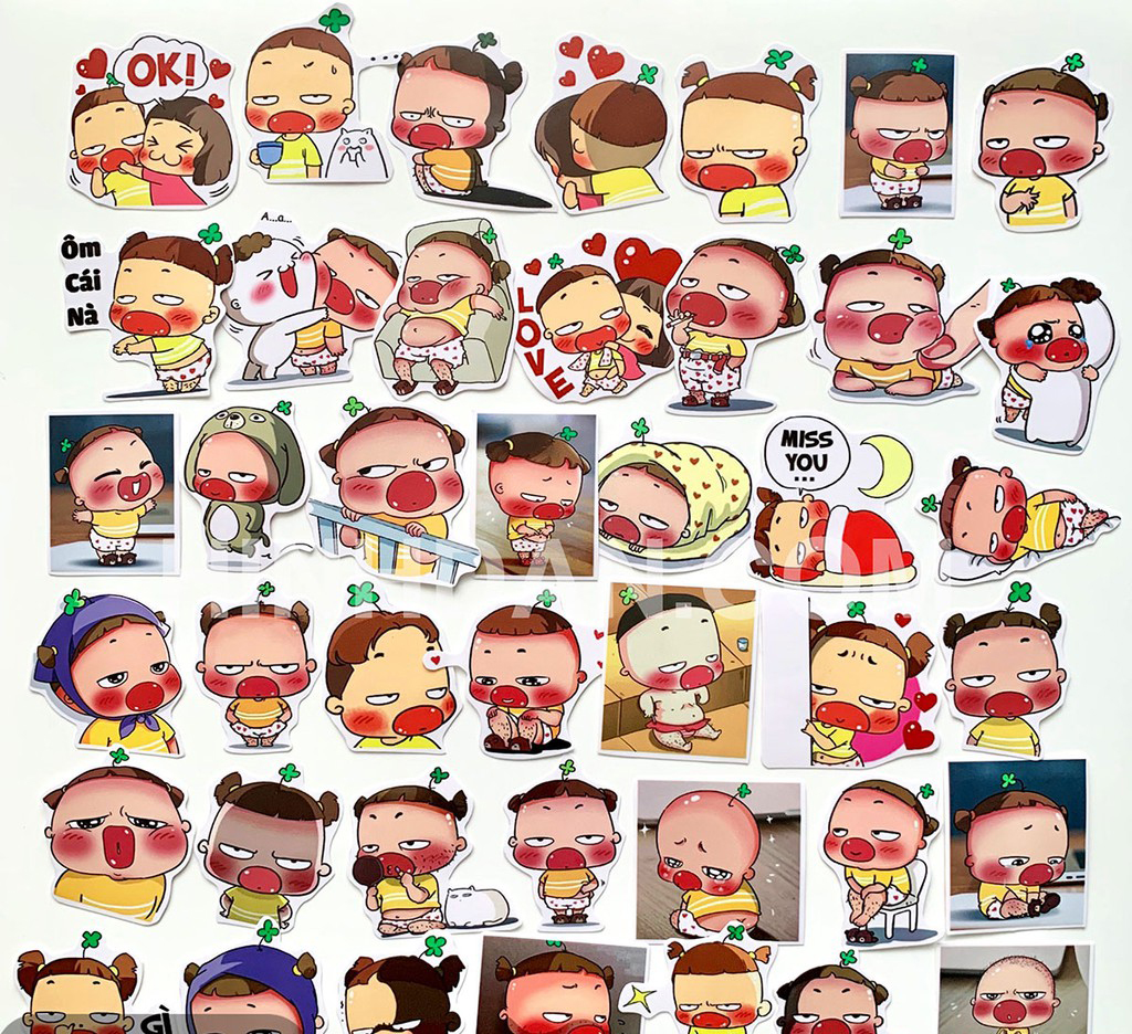 Set 30-60 Sticker QUỲNH AKA