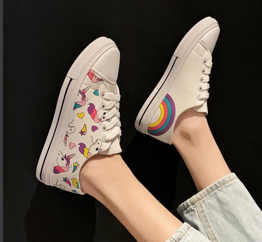 GIÀY SNEAKER IN HÌNH MÁ CẦU VỒNG SIÊU HOT SIÊU CHẤT 161 giá rẻ