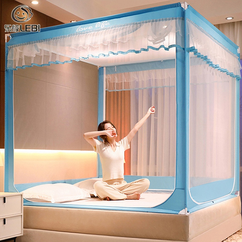 New mosquito net sitting on the bed type back to the bottom of the bed cover type sitting on the bed baby anti-fall zipper mosquito net
