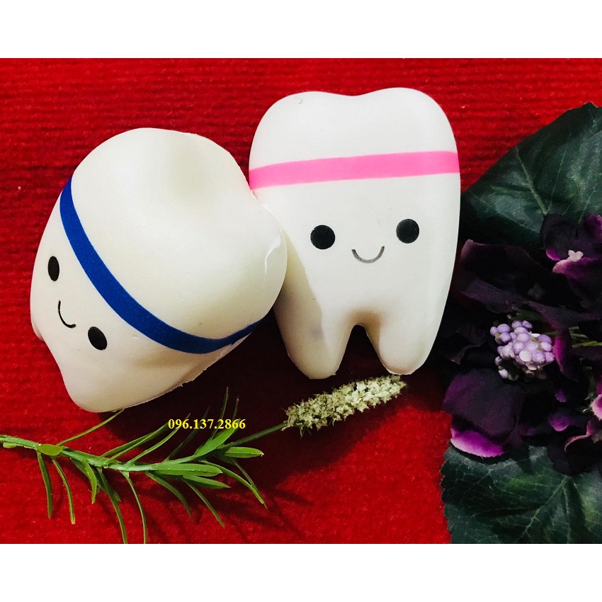 tkdc Squishy Mô Phỏng Hình Chiếc Răng dễ thương