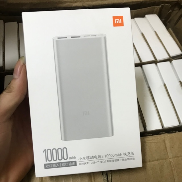 Sạc Pin dự phòng Xiaomi Gen 3 10.000 amh 18W - Sạc nhanh cổng Type-C- Thiết Kế Tinh Tế, vỏ kim loại sang trọng, Cổng sạc vào Micro USB & USB-C, chuẩn QC3.0 - Nhỏ Gọn - Bền Bỉ Tiện Lợi - Bảo Hành 12 Tháng.