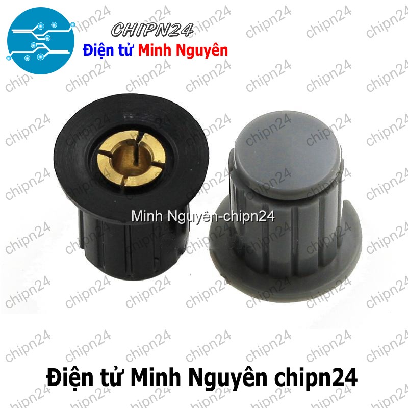 [1 cái] (F154) Nắp chụp Biến trở WXD3 Đen (WXD3-13-2W) - HH004113