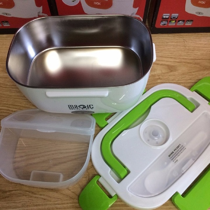 Hộp ủ cơm hâm nóng cơm magic ruột inox