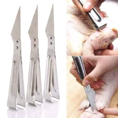 2 chiếc dao nhíp cạo móng giò nhổ lông gà vịt đa năng