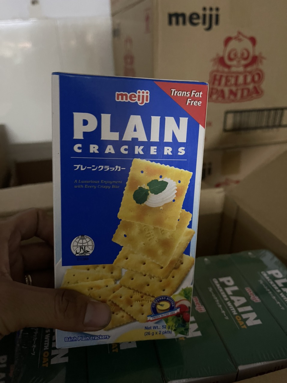 Bánh Meiji Plain Cracker hộp 104g