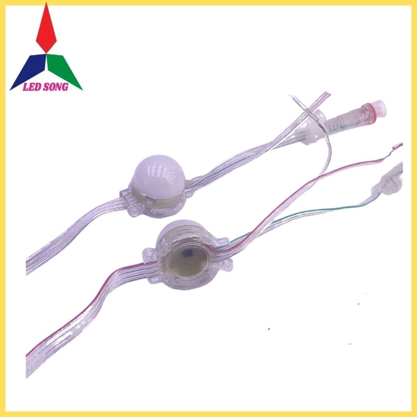 Led Bát Full Màu Phi 30mm Tự Nháy Dây 30 Bóng