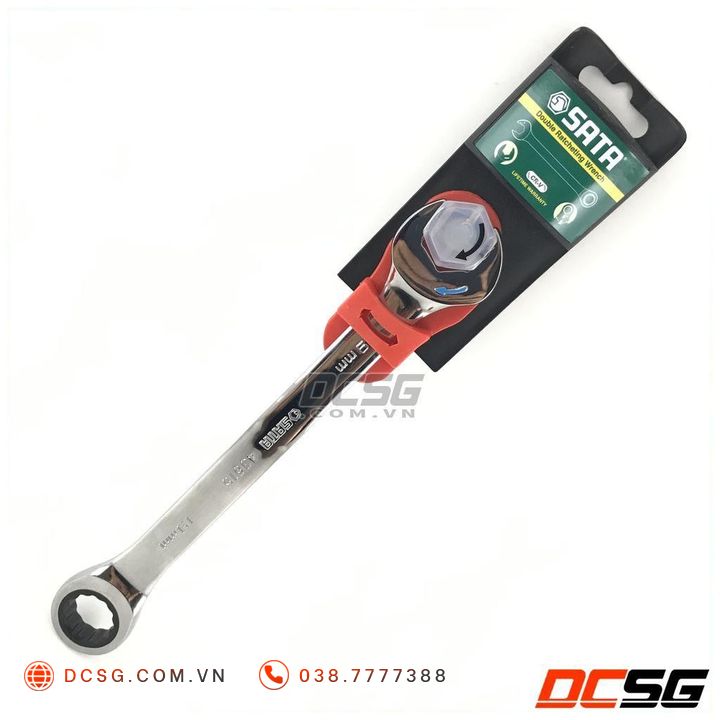 Cờ lê vòng miệng tự động 19mm Sata 43615