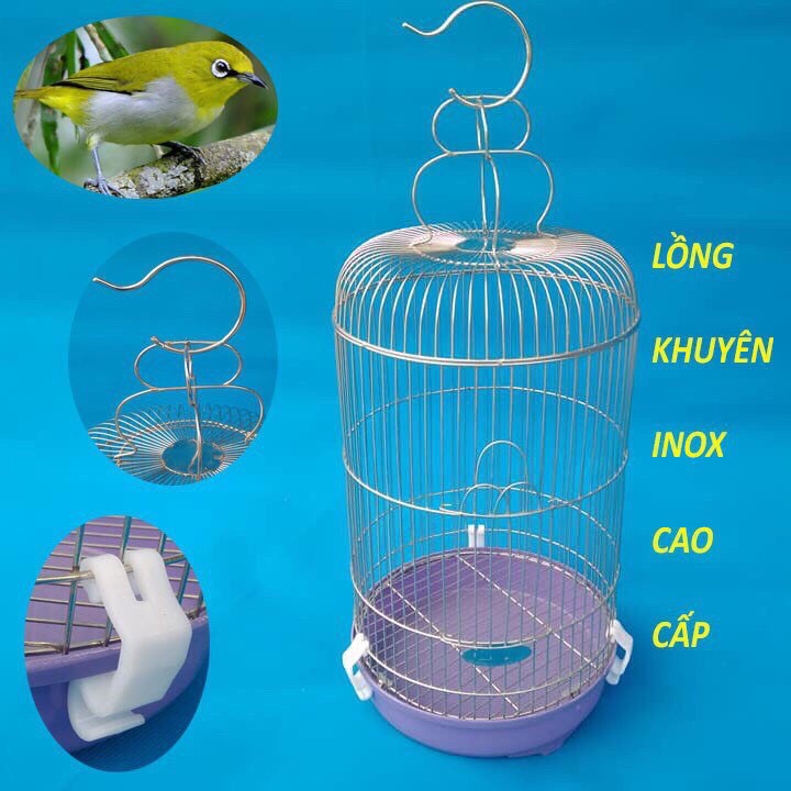 Lồng Chim Khuyên Inox ĐK 22 x C38