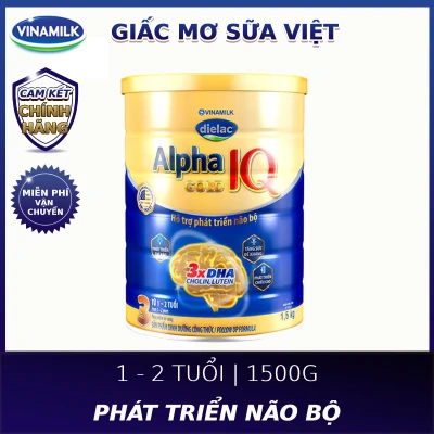 Sữa bột Dielac Alpha Gold IQ Step 3 - Hộp thiếc 1.5kg