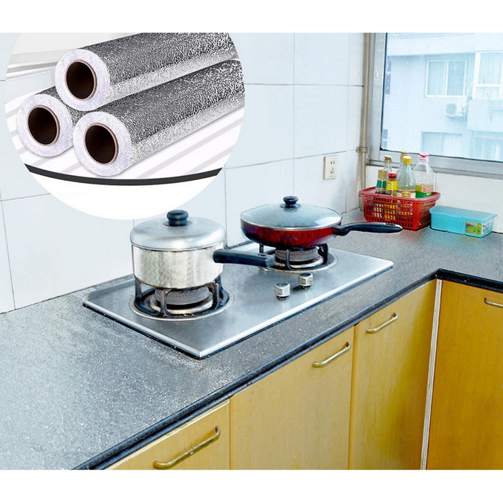 Cuộn Giấy Bạc Dán Tường Nhà Bếp Cách Nhiệt Đa Năng
