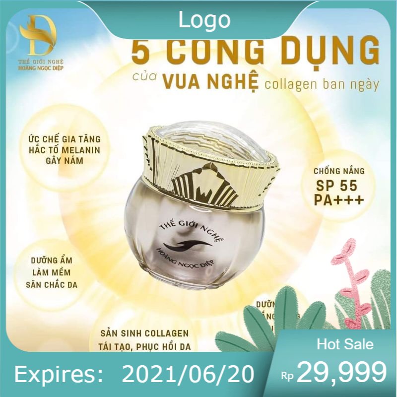 [FREESHIP 50K] Vua Nám nghệ Collagen (kem ngày)  Hoàng Ngọc Diệp