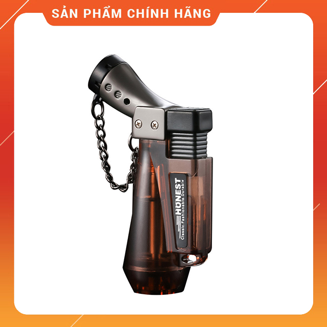 Vỏ Bật Lửa Hộp Quẹt Khò 1 Tia Honest BCZ 185 Thiết Kế Nhỏ Gọn Đẹp Độc Lạ Lửa Khò Mạnh Mẽ - Dùng Gas Cao Cấp (KHÔNG XĂNG KHÔNG GAS)