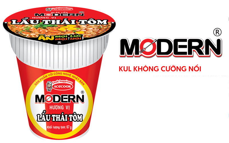 Mì Modern lẩu Thái tôm ly 67g