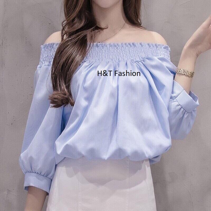 [HCM]Áo trễ vai sọc xanh - MTB