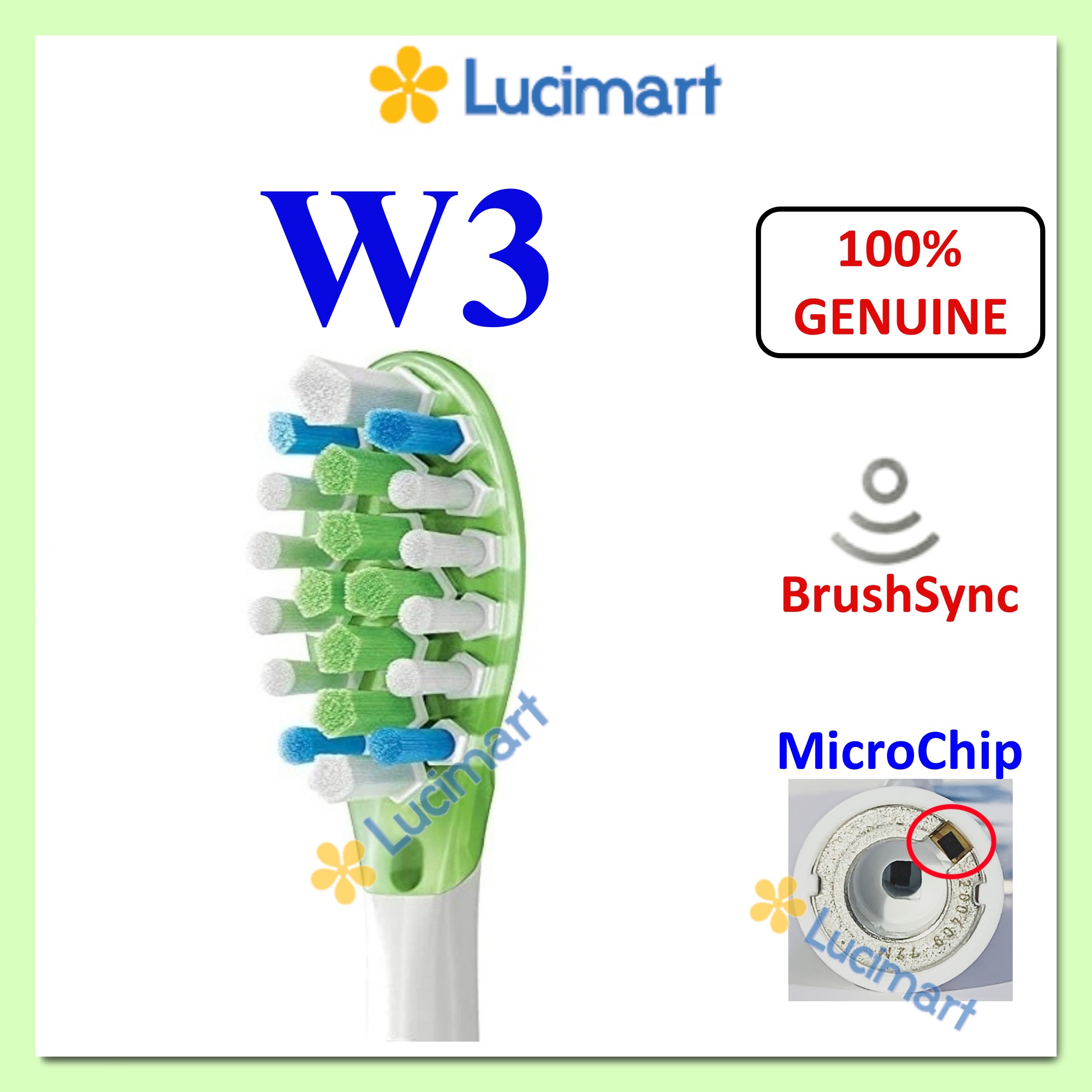 Đầu bàn chải điện Phi.lips Sonicare C1 C2 G2 W C3 G3 W3 [Hàng Mỹ]