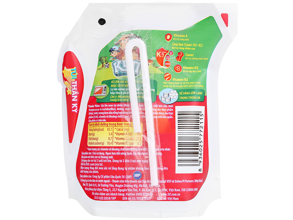 Combo 6 túi sữa chua uống LiF Kun 110ml bade