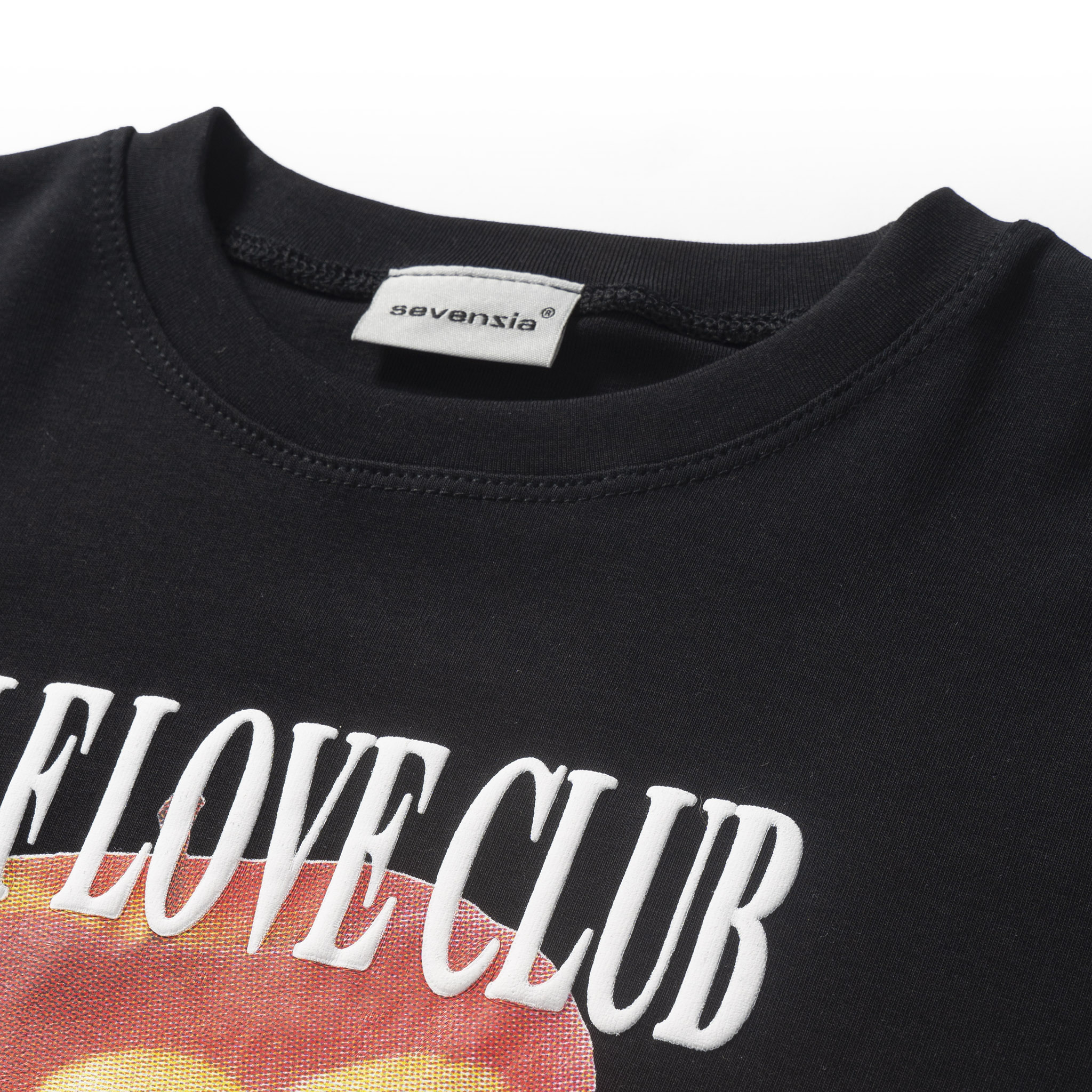 Áo croptop ôm SLC "Apple Heart" - Đen & Trắng & Xám nhạt