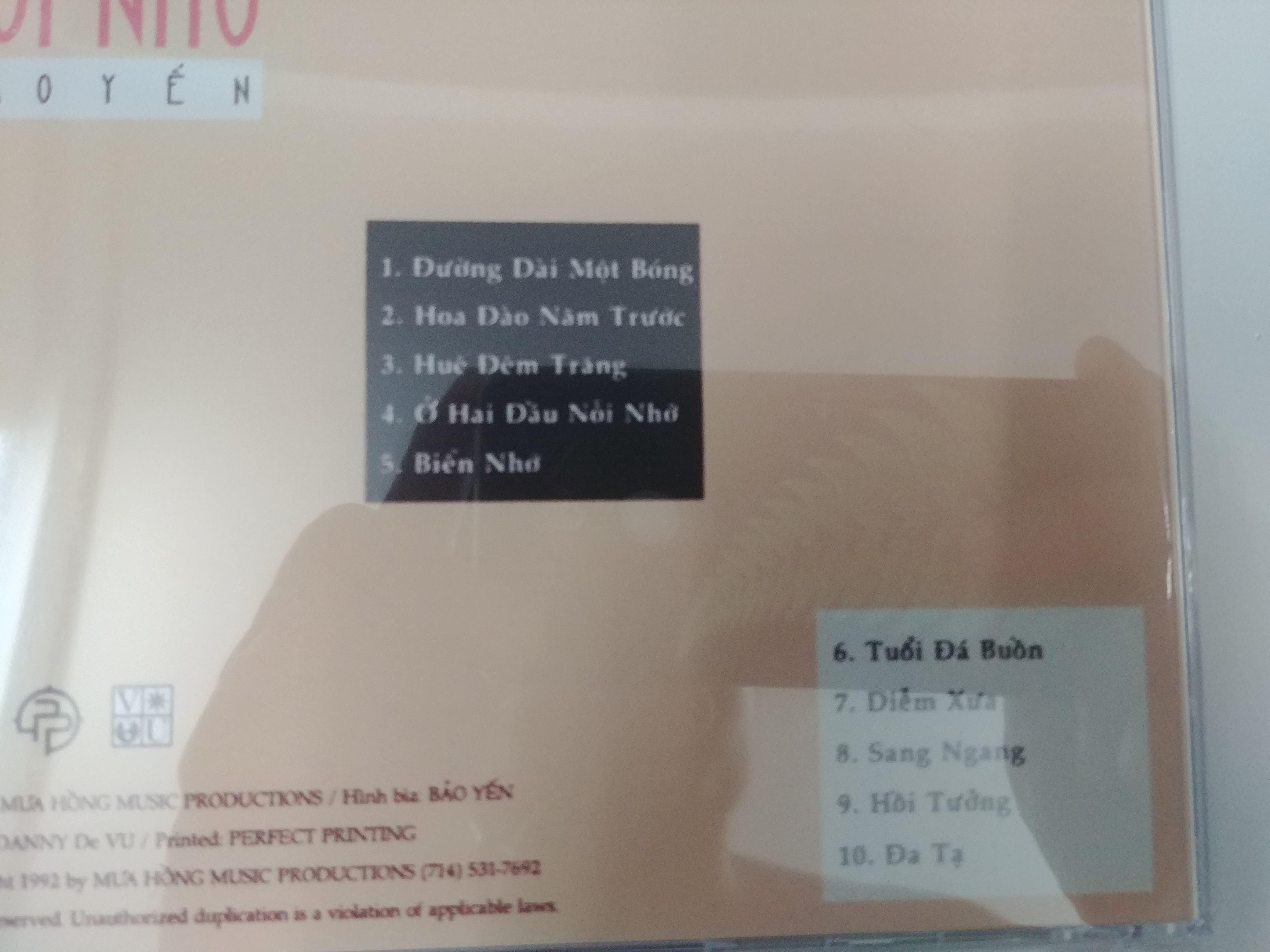 CD Ở 2 Đầu Nỗi Nhớ - Bảo Yến