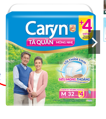 {TẶNG 2 MIẾNG}-TÃ QUẦN CARYN MỎNG NHẸ SIZE M32, L28,XL24