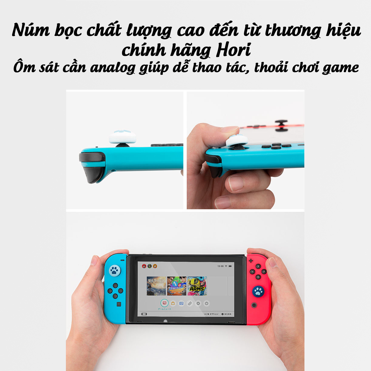 Núm bọc analog Joycon cho Nintendo Switch Nintendo Switch Lite set 4 núm chính hãng Hori