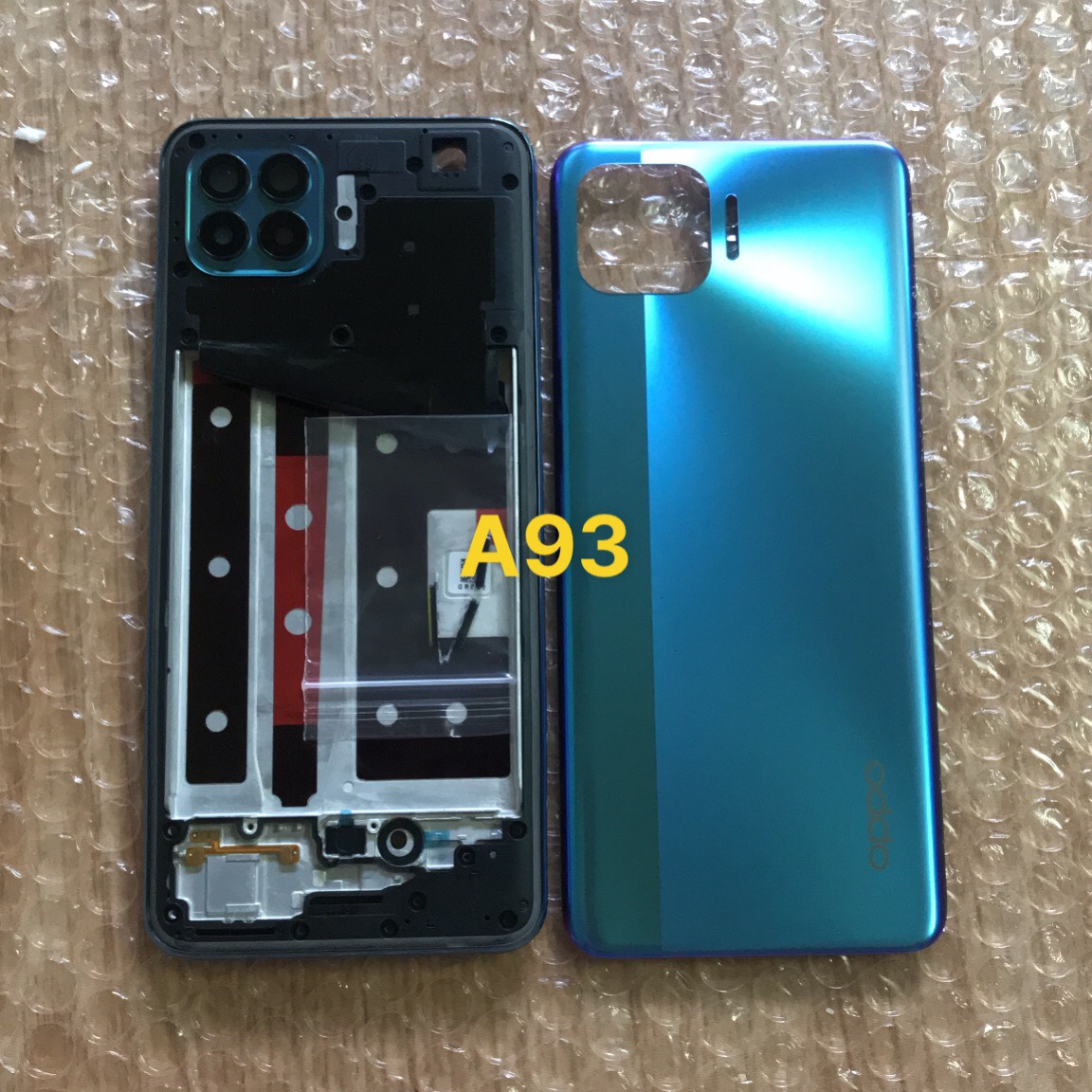 Bộ vỏ Oppo A93 zin (kèm kính camera .nút bấm)