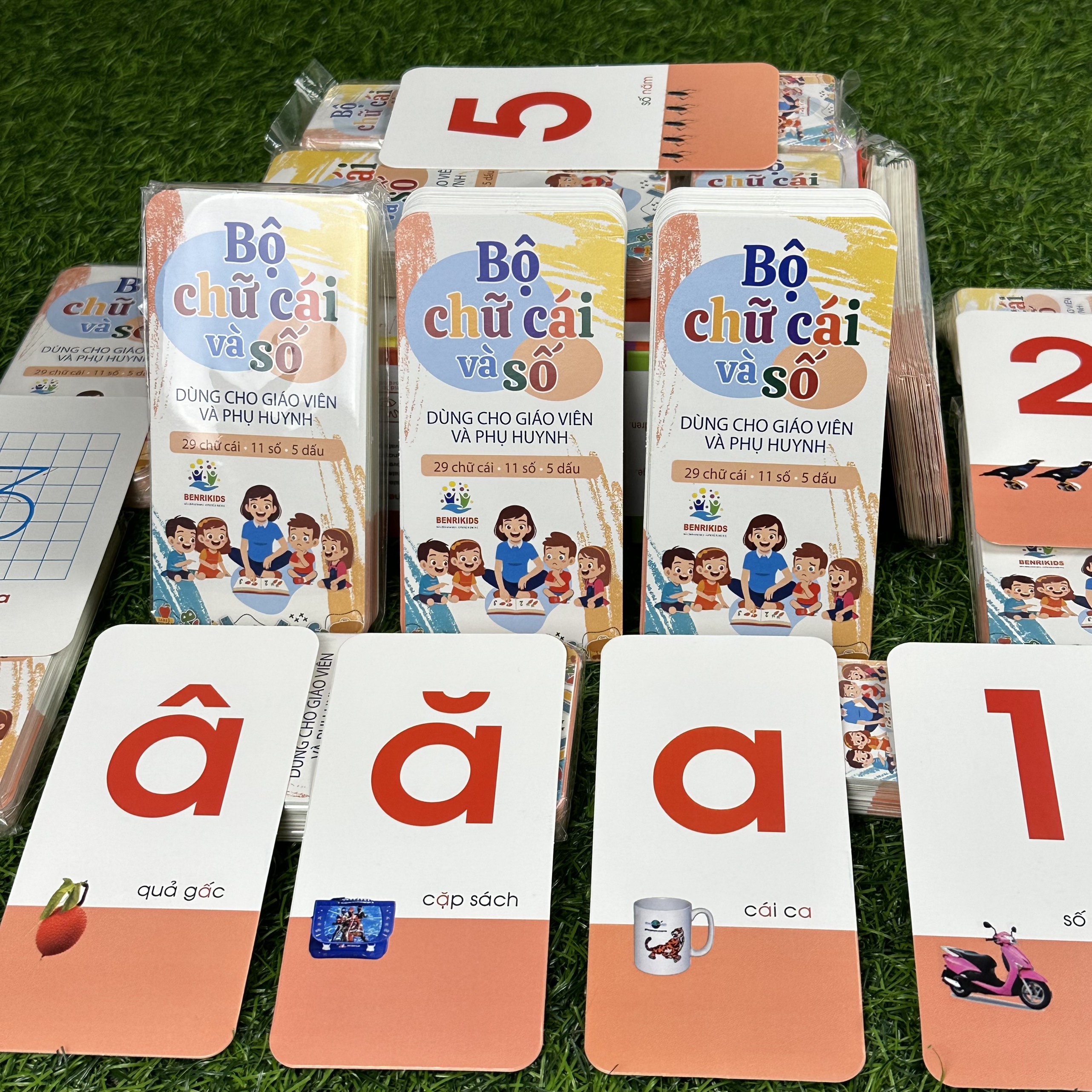 Bộ 42 Thẻ Nhận Biết Chữ Cái Và Số Đếm Cho Bé, Thẻ Học Thông Minh Flash Card