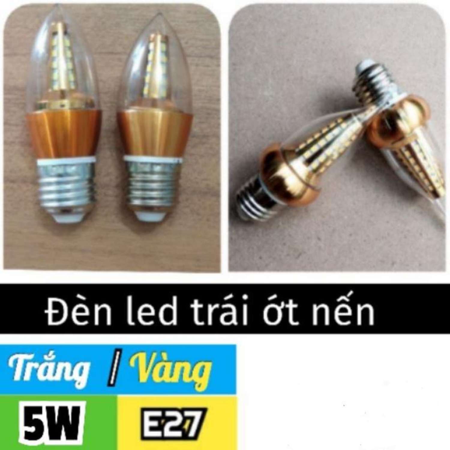 Đèn led trái ớt nến 5w e27