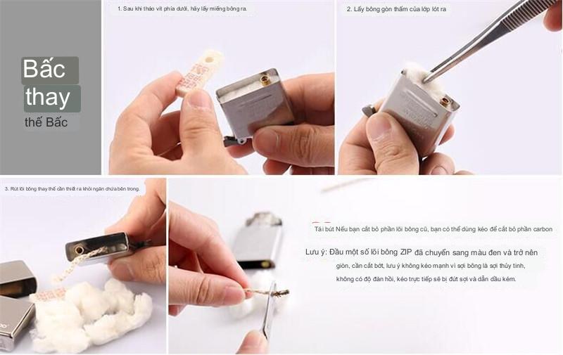 50 sợi tim bấc dài 12cm dùng cho bật lửa đá xăng