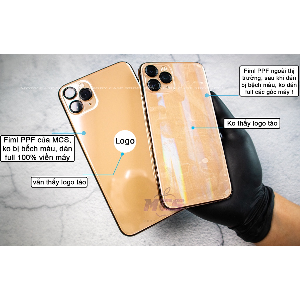 Dán lưng dán viền PPF SIÊU DÍNH Iphone 13 Pro Max/12 Pro MaX/11PROMAX/11/XSMAX/X (PPF 4 lớp cao cấp )
