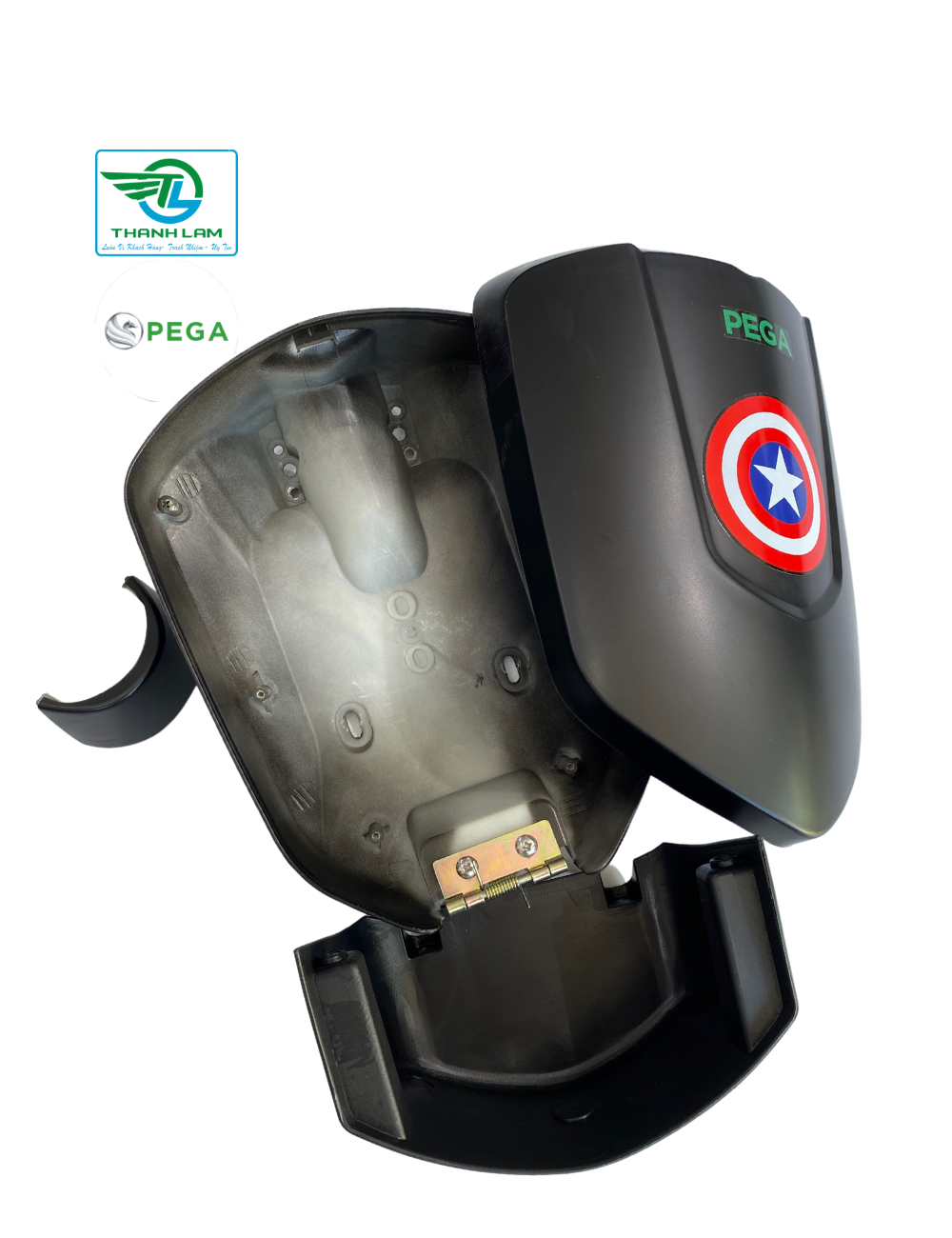 Bộ Cốp trước Cap A Pega- Chính hãng, Mặt nạ trước và nhựa ốp sau xe đạp điện HKbike