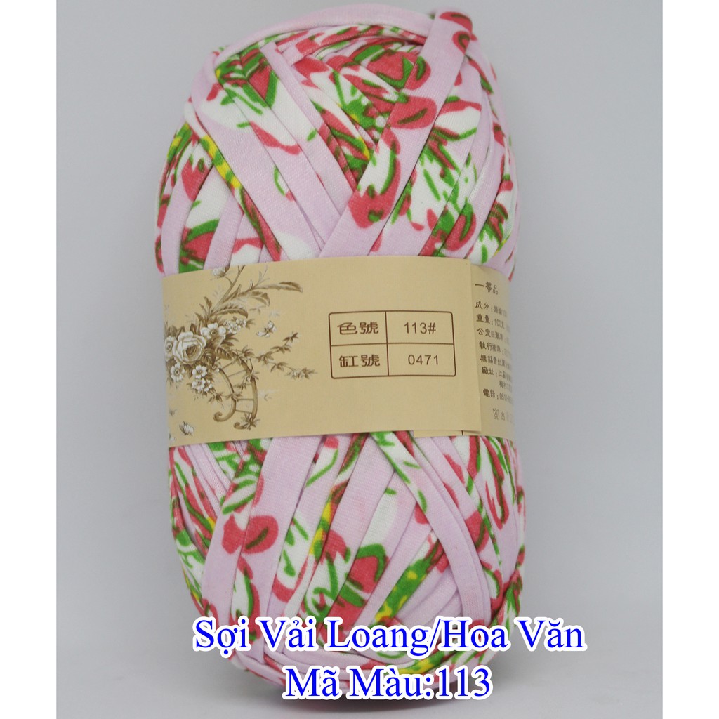 Floral Fabric Yarn 50K/C 100g ~30M