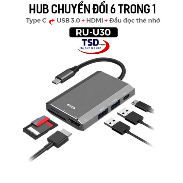 Bảng giá HUB Chuyển TypeC Ra USB 3.0, HDMI, USB C, Thẻ Nhớ Chính Hãng Remax Tốc Độ Cao Phong Vũ