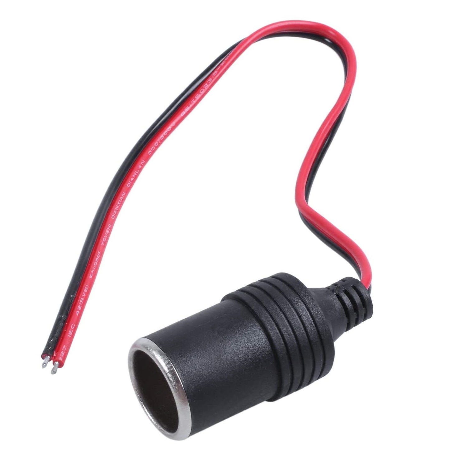 Đầu Tẩu Đuôi Cái Ô Tô 12V-24V Có Dây Cầu Chì Ống