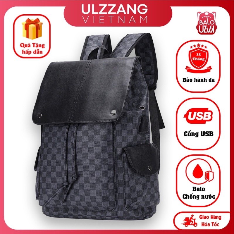 Balo da nam nữ đi học Ulzzang basic chống nước cặp du lịch Unisex Hàn Quốc đựng laptop cho học sinh, sinh viên BL27