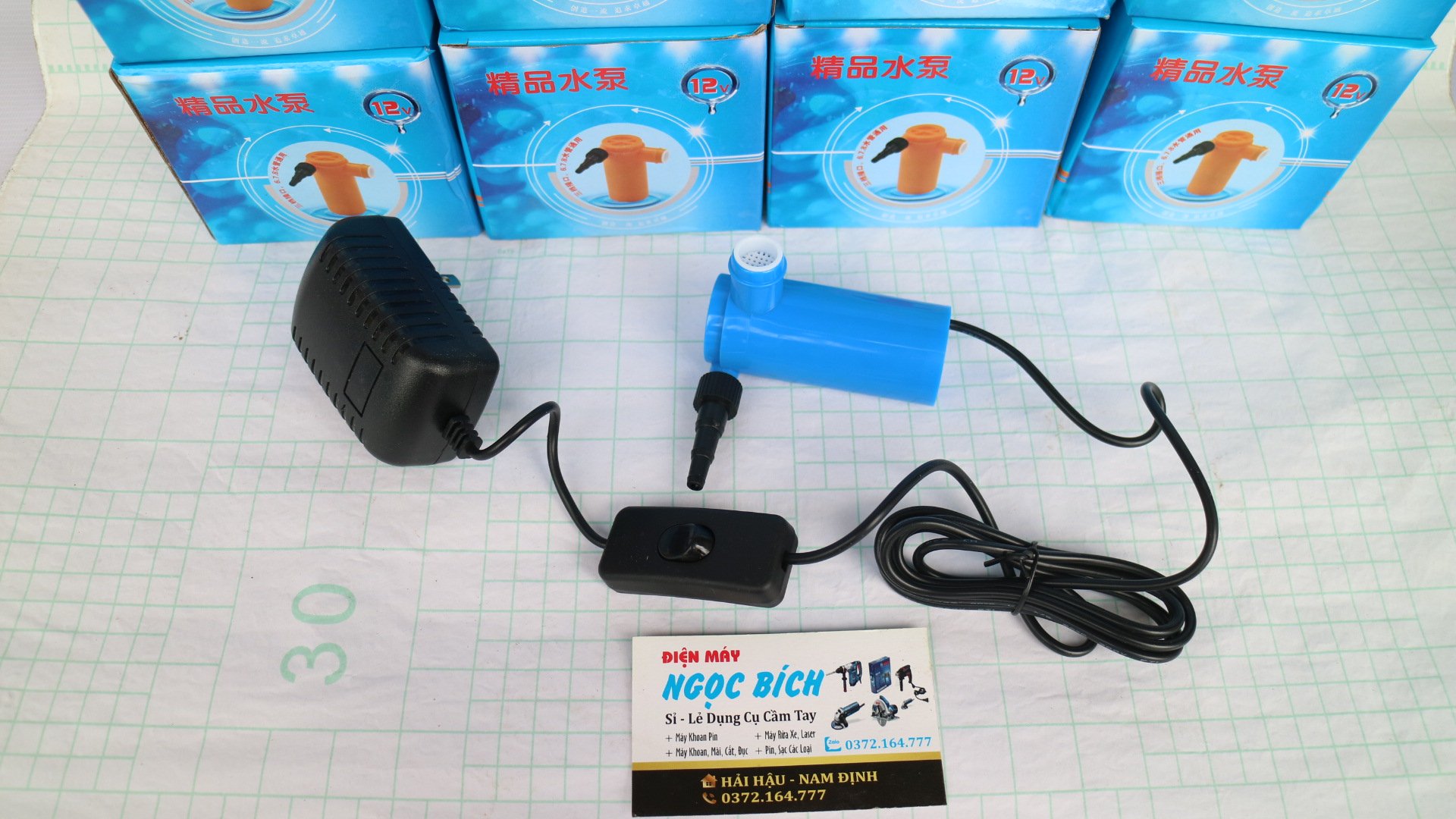 Máy Bơm Nước Mini 12v (Bơm Nước Cắt Rãnh Tường) 5.0